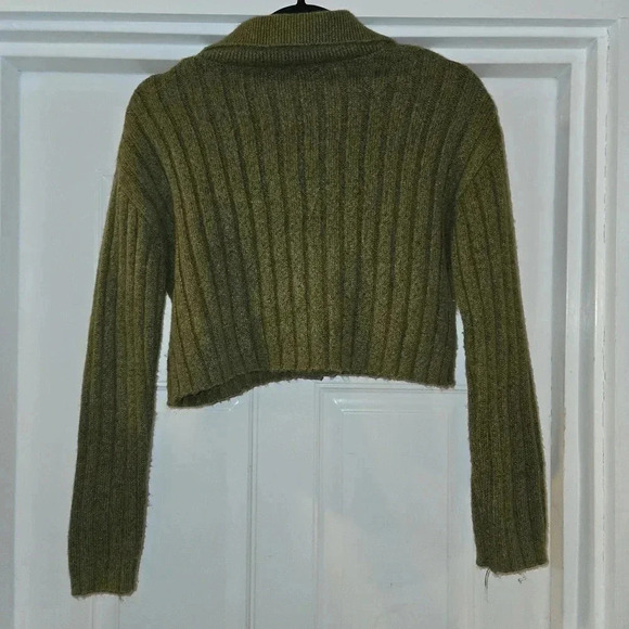 Wild Fable Womens V-Neck Button Down Cardigan Forest Green Size XS - Picture 2 of 8